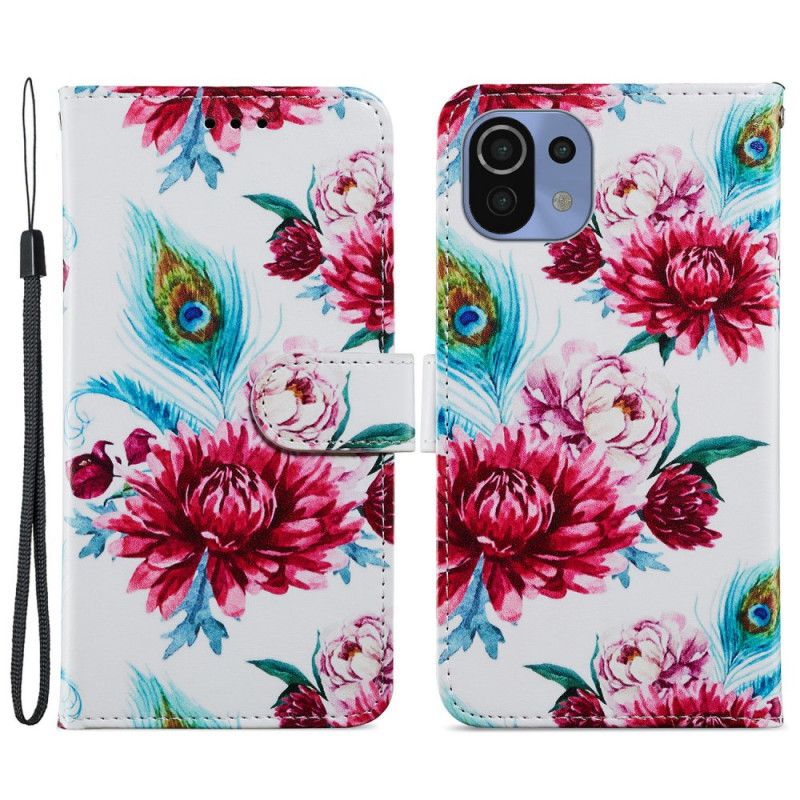 Folio Deksel Til Xiaomi Mi 11 Lite 5G NE / Mi 11 Lite 4G / 5G Intense Blomster