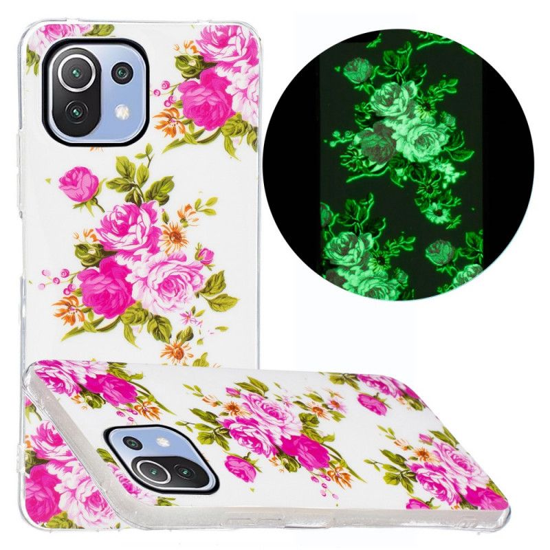 Mobildeksel Til Xiaomi Mi 11 Lite 5G NE / Mi 11 Lite 4G / 5G Neon Liberty-blomster