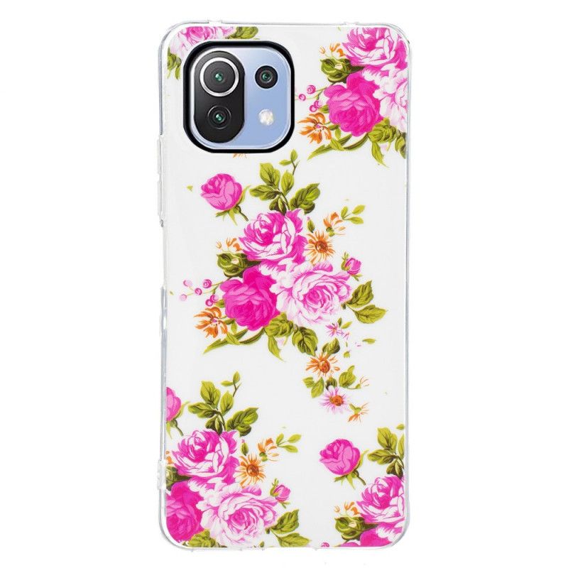 Mobildeksel Til Xiaomi Mi 11 Lite 5G NE / Mi 11 Lite 4G / 5G Neon Liberty-blomster