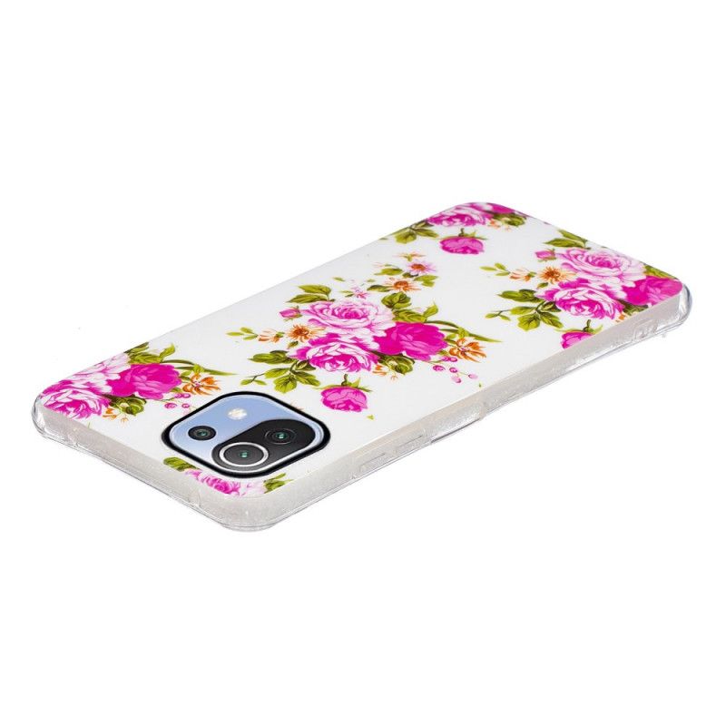 Mobildeksel Til Xiaomi Mi 11 Lite 5G NE / Mi 11 Lite 4G / 5G Neon Liberty-blomster