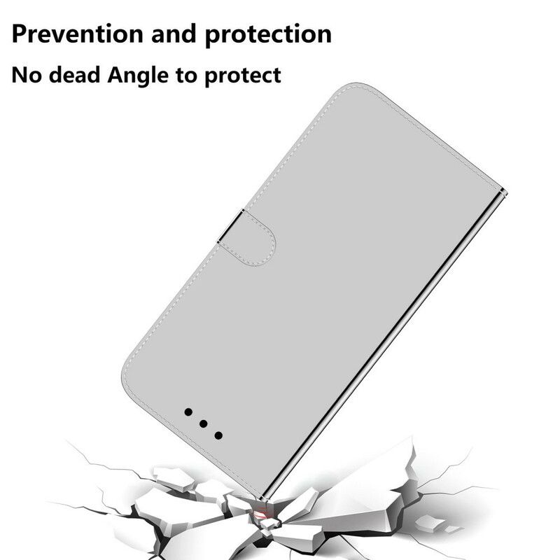 Lærdeksel Til Xiaomi Redmi 8A Speildeksel I Imitert Skinn