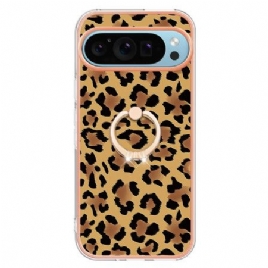 Deksel Google Pixel 9 Pro Xl Mobildeksel Ringholder Med Leopardtrykk