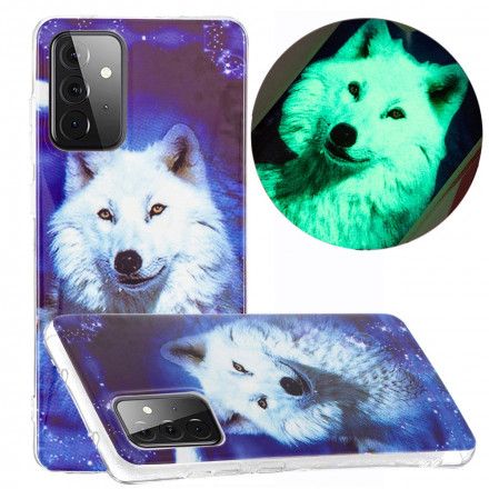 Deksel Til Samsung Galaxy A72 4G / 5G Fluorescerende Wolf Series