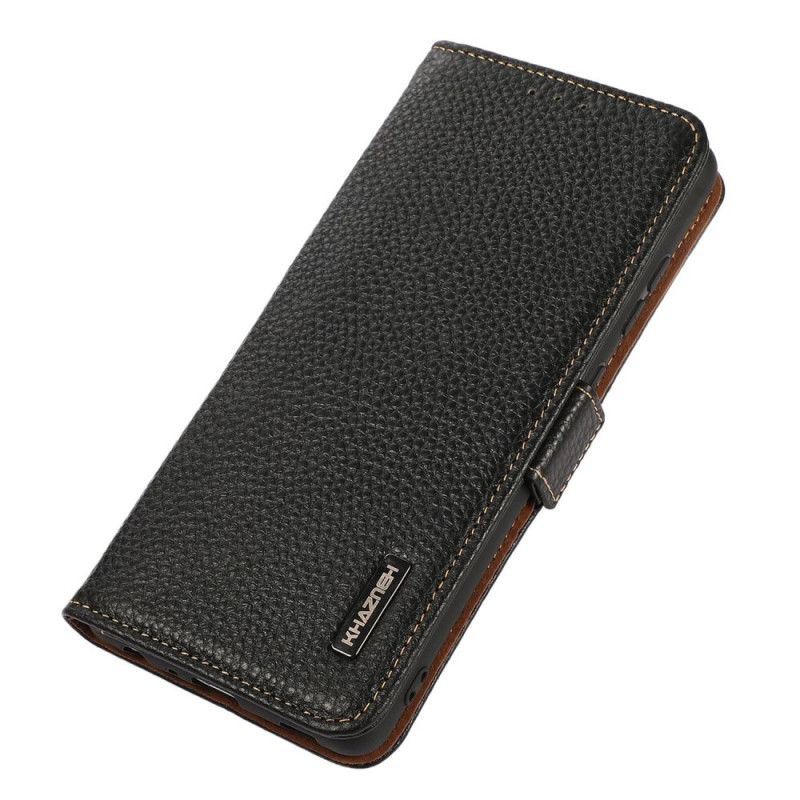 Folio Deksel Til Samsung Galaxy M53 5G Litchi Leather Khazneh Rfid