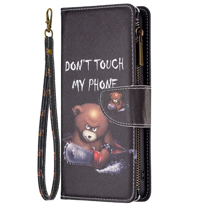 Folio Deksel Til Samsung Galaxy M53 5G Lommebok Bear Wallet