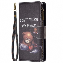 Folio Deksel Til Samsung Galaxy M53 5G Lommebok Bear Wallet