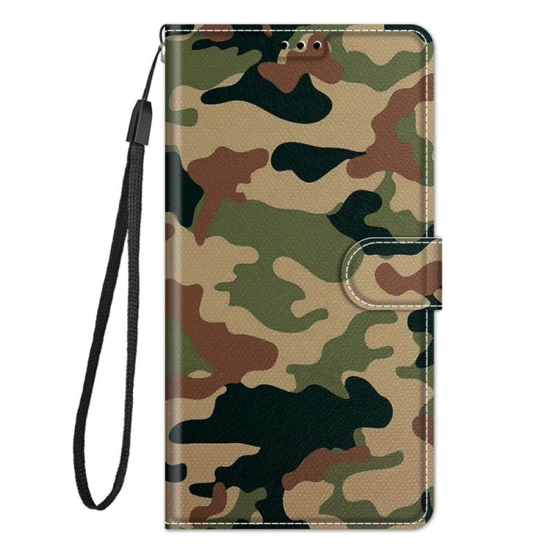 Lærdeksel Til Samsung Galaxy M53 5G Med Kjede Thong Camo