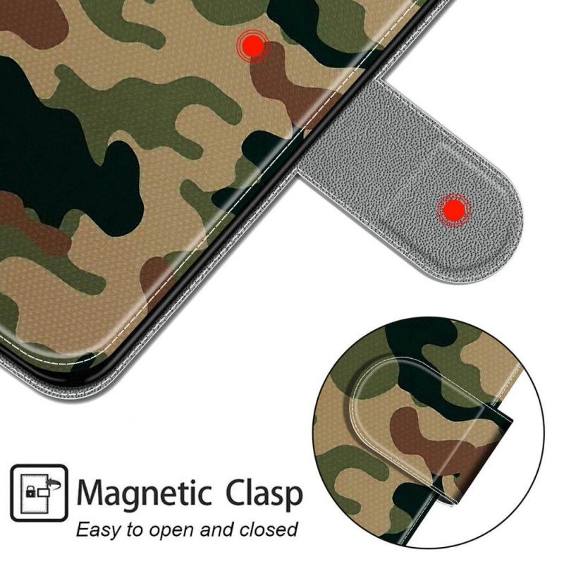 Lærdeksel Til Samsung Galaxy M53 5G Med Kjede Thong Camo