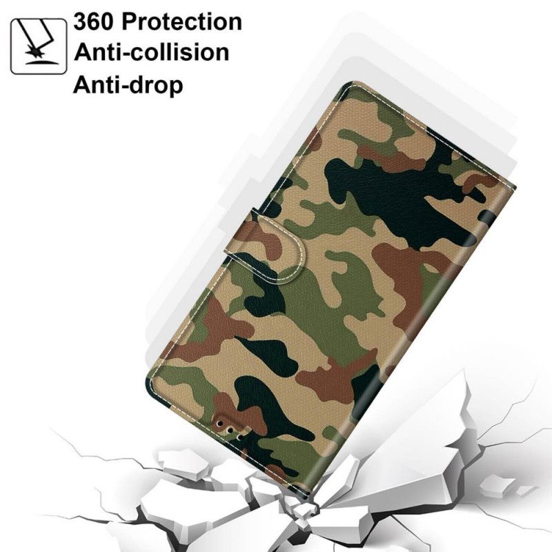 Lærdeksel Til Samsung Galaxy M53 5G Med Kjede Thong Camo