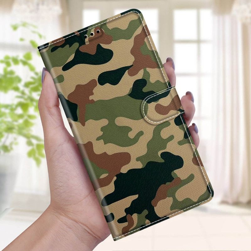 Lærdeksel Til Samsung Galaxy M53 5G Med Kjede Thong Camo