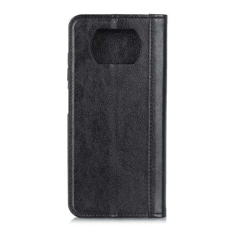 Beskyttelse Deksel Til Poco X3 / X3 Pro / X3 NFC Folio Deksel Elegance Split Litchi Leather