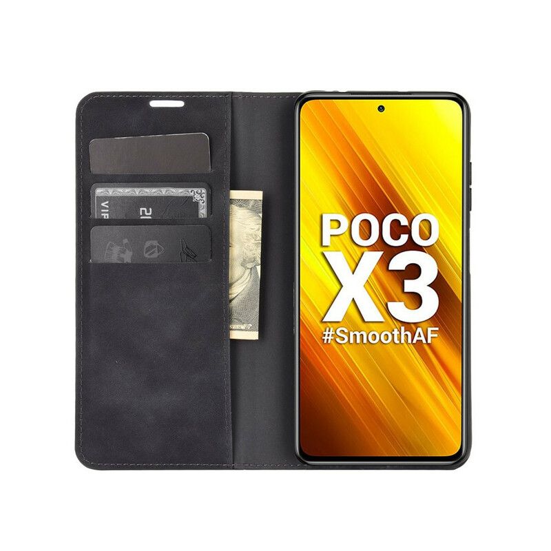 Beskyttelse Deksel Til Poco X3 / X3 Pro / X3 NFC Folio Deksel Mykt Skinneffekt