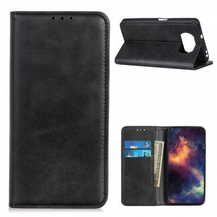 Beskyttelse Deksel Til Poco X3 / X3 Pro / X3 NFC Folio Deksel Premium Split Litchi Leather