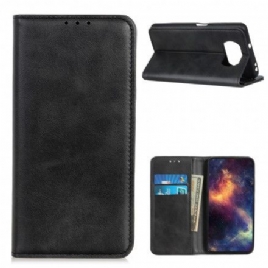 Beskyttelse Deksel Til Poco X3 / X3 Pro / X3 NFC Folio Deksel Premium Split Litchi Leather