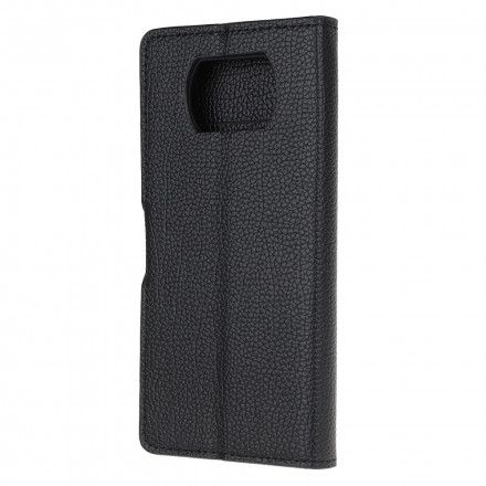 Folio Deksel Til Poco X3 / X3 Pro / X3 NFC Litchi Grain Leather Effect