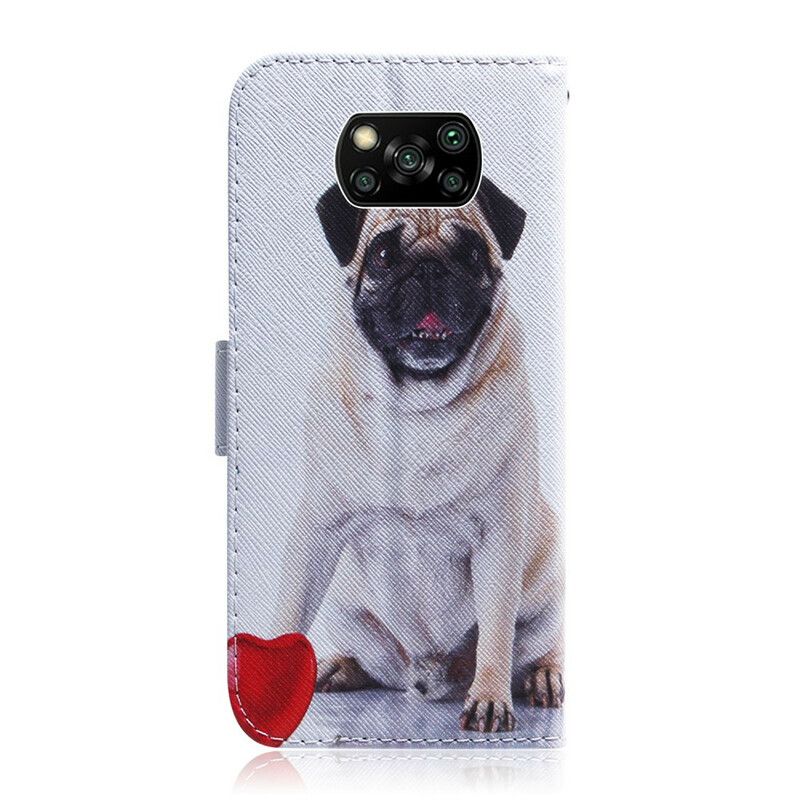 Folio Deksel Til Poco X3 / X3 Pro / X3 NFC Pug Dog