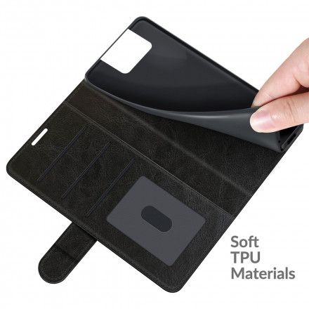 Lærdeksel Til Asus Zenfone 8 Flip Folio Deksel Ultra Imitert Skinn