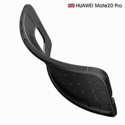 Deksel Til Huawei Mate 20 Pro Dobbel Linje Litchi Leather Effect