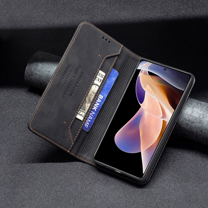 Beskyttelse Deksel Til Xiaomi Redmi Note 11 Pro Plus 5G Folio Deksel Binfen Farge Rfid-søm