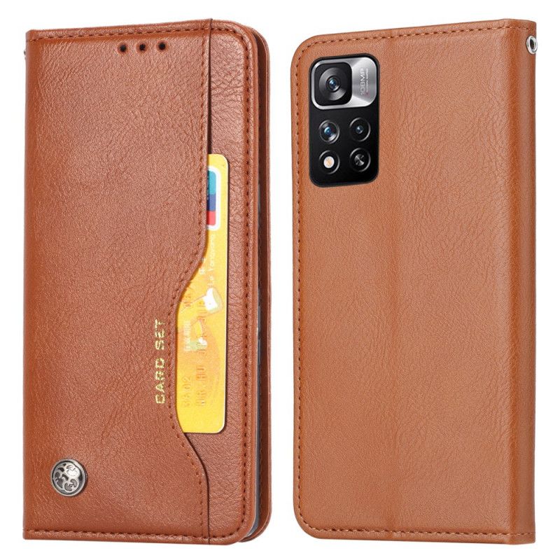 Beskyttelse Deksel Til Xiaomi Redmi Note 11 Pro Plus 5G Folio Deksel Faux Leather Card Holder