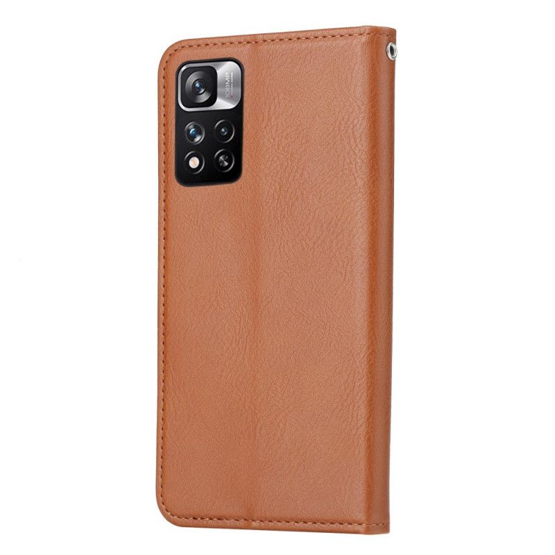 Beskyttelse Deksel Til Xiaomi Redmi Note 11 Pro Plus 5G Folio Deksel Faux Leather Card Holder