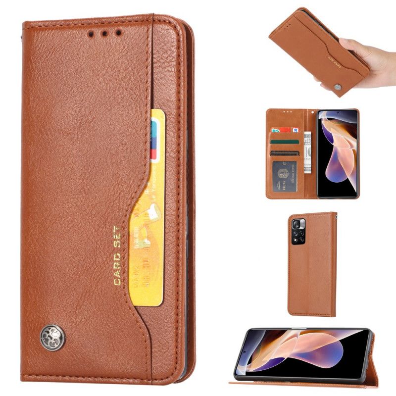 Beskyttelse Deksel Til Xiaomi Redmi Note 11 Pro Plus 5G Folio Deksel Faux Leather Card Holder