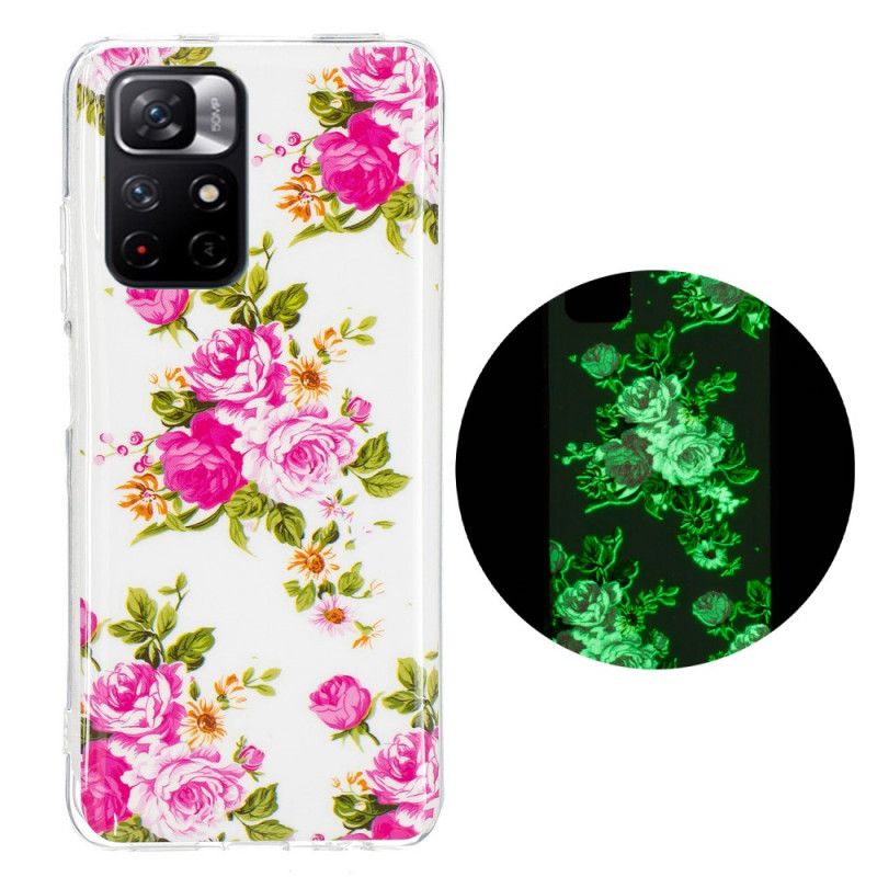 Deksel Til Xiaomi Redmi Note 11 Pro Plus 5G Fluorescerende Liberty-blomster