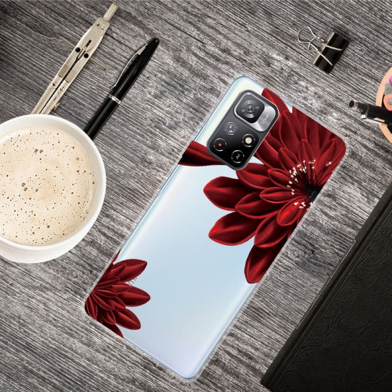 Deksel Til Xiaomi Redmi Note 11 Pro Plus 5G Røde Blomster