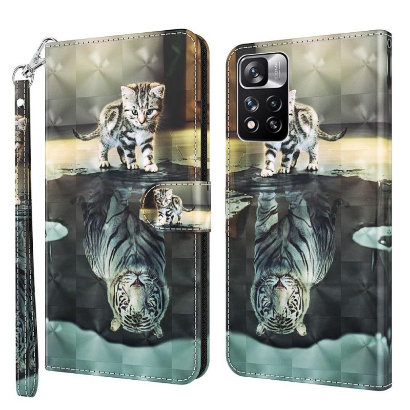 Folio Deksel Til Xiaomi Redmi Note 11 Pro Plus 5G Ernest The Tiger 3d