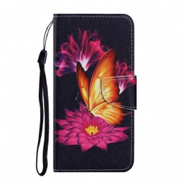 Folio Deksel Til Xiaomi Redmi Note 11 Pro Plus 5G Sommerfugl Og Lotus