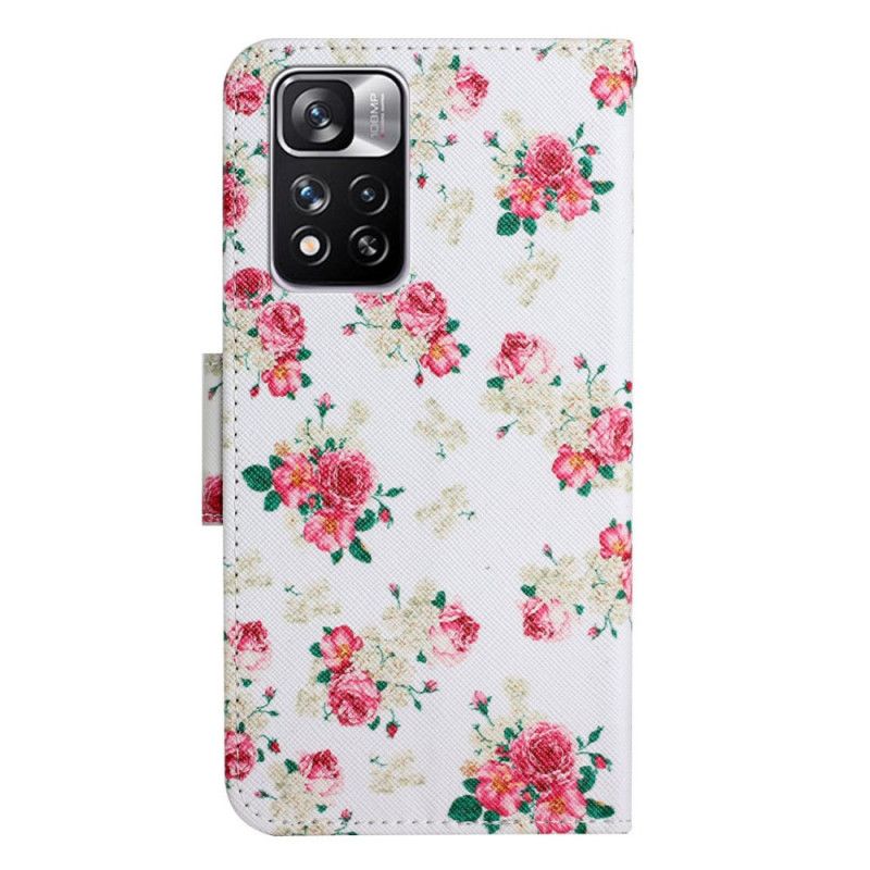 Lærdeksel Til Xiaomi Redmi Note 11 Pro Plus 5G Royal Liberty Flowers