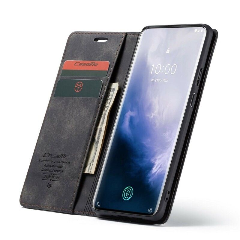 Beskyttelse Deksel Til OnePlus 7 Pro Folio Deksel Caseme Kunstskinn