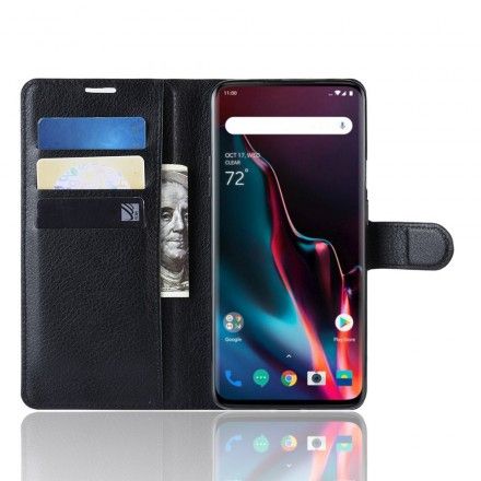 Lærdeksel Til OnePlus 7 Pro Retro Litchi