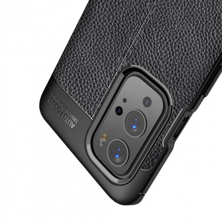 Deksel Til OnePlus 9 Pro Dobbellinje Litchi-skinneffekt