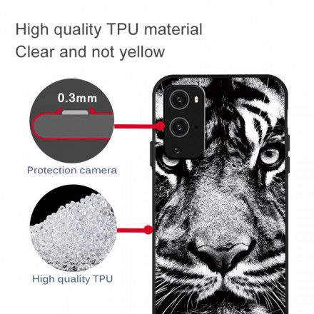 Deksel Til OnePlus 9 Pro Svart Og Hvit Tiger