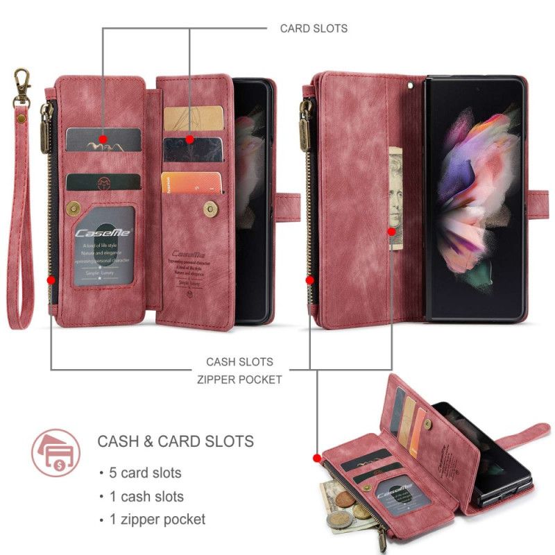 Folio Deksel Til Samsung Galaxy Z Fold 4 Lommebok Caseme Series C30 Lommebok