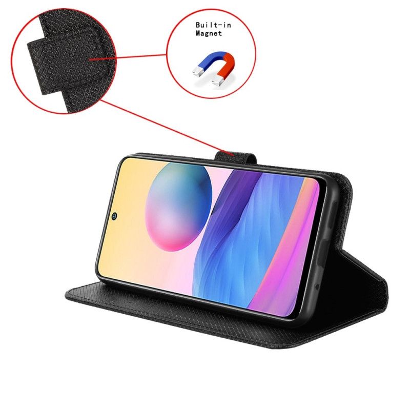 Folio Deksel Til Samsung Galaxy Z Fold 4 Med Kjede Diamantrem