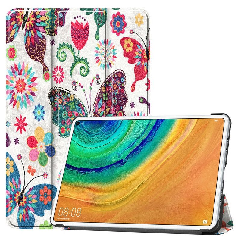 Beskyttelse Deksel Til Huawei MatePad Pro Retro Sommerfugler Og Blomster