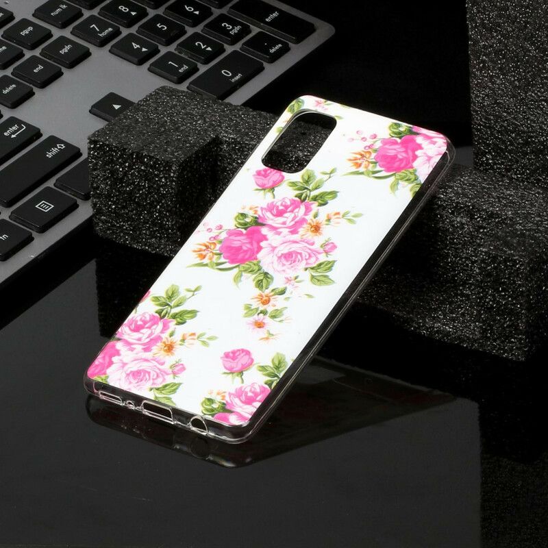 Deksel Til Samsung Galaxy A41 Fluorescerende Liberty-blomster