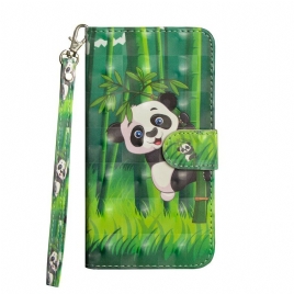 Folio Deksel Til Samsung Galaxy A41 Panda Og Bambus