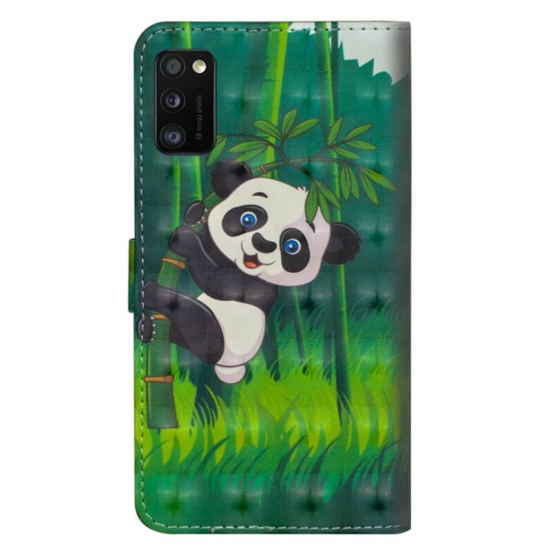 Folio Deksel Til Samsung Galaxy A41 Panda Og Bambus