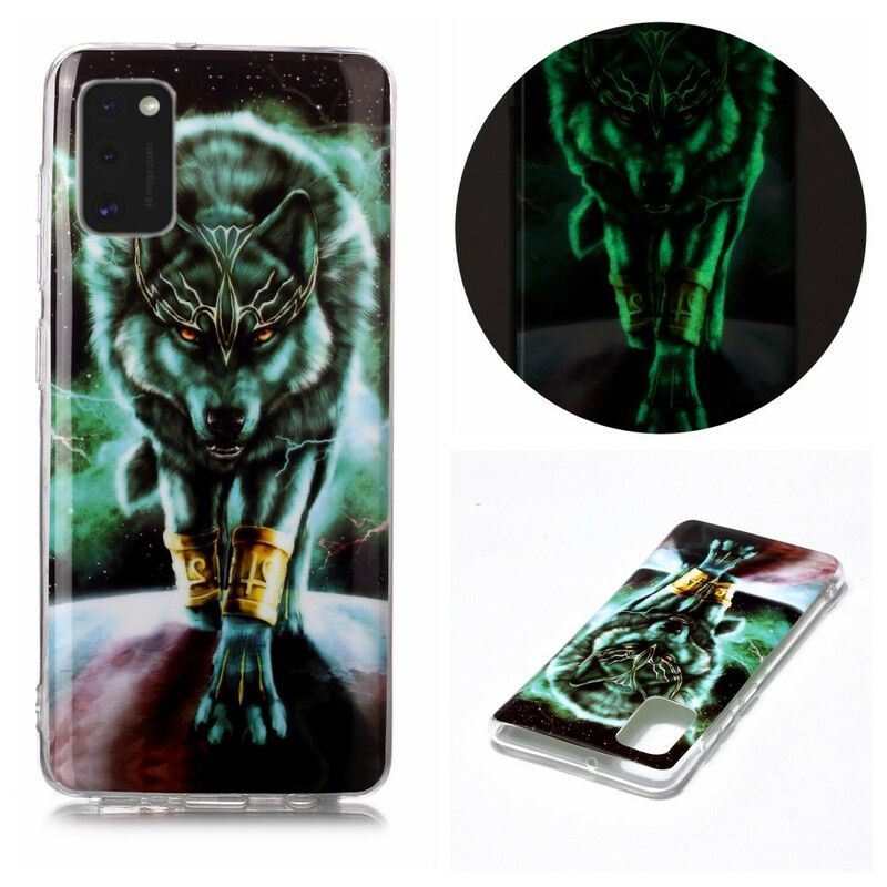 Mobildeksel Til Samsung Galaxy A41 Fluorescerende Wolf Series