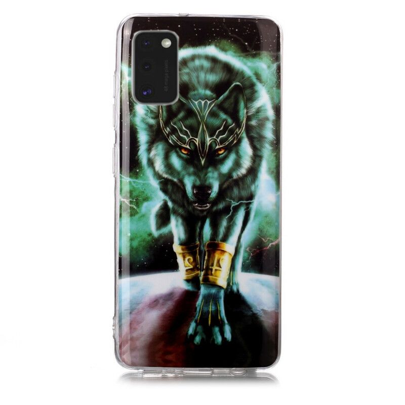 Mobildeksel Til Samsung Galaxy A41 Fluorescerende Wolf Series