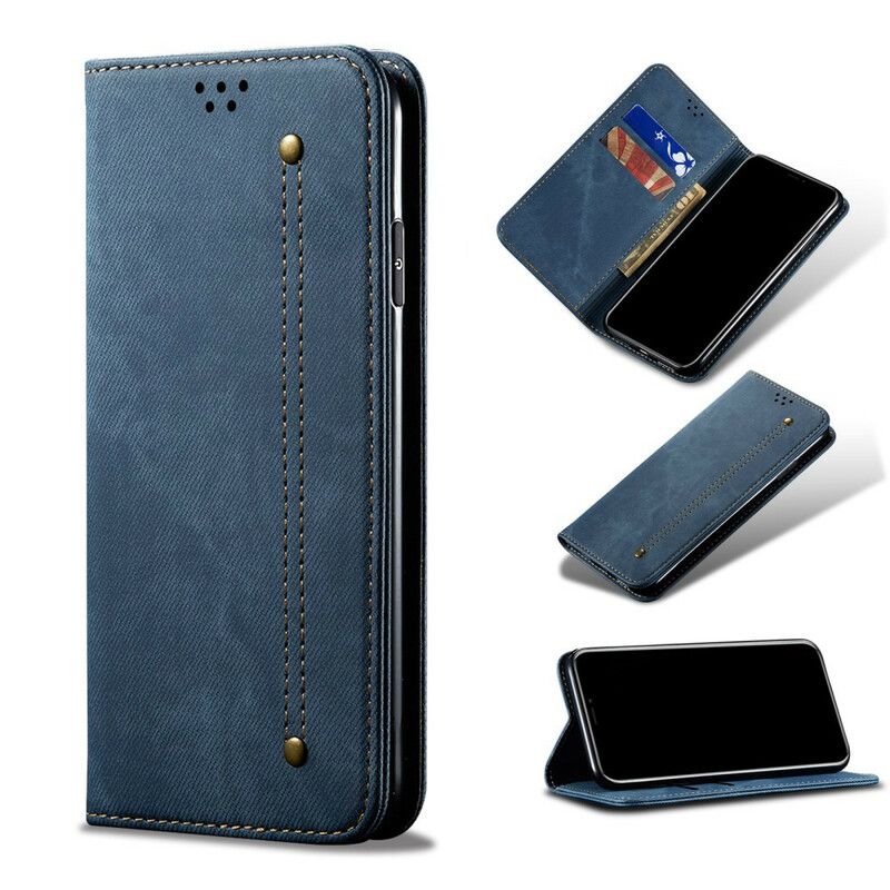 Beskyttelse Deksel Til Samsung Galaxy S21 5G Folio Deksel Denimstoff