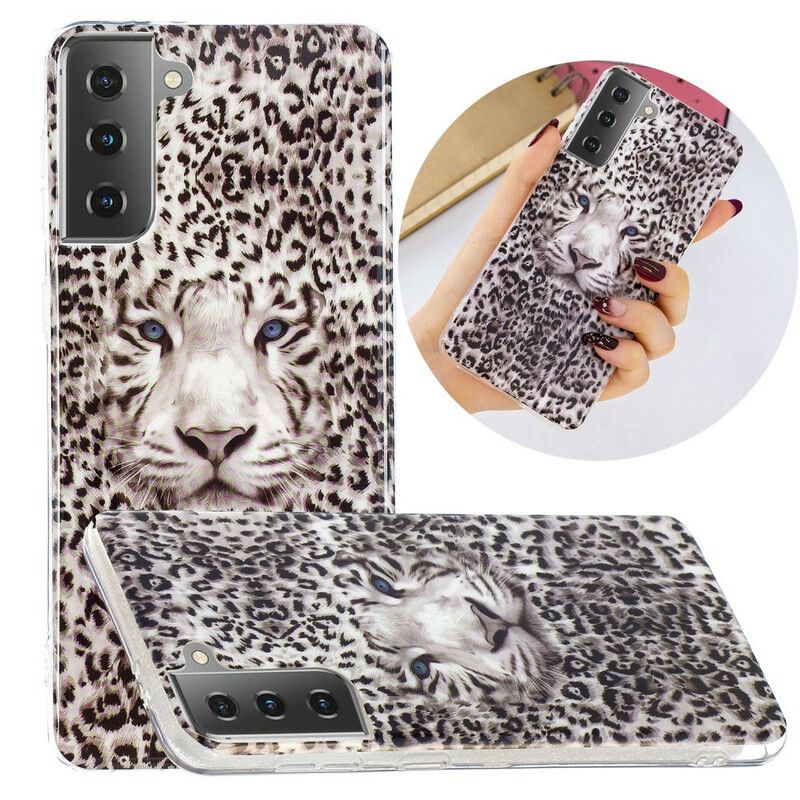 Deksel Til Samsung Galaxy S21 5G Fluorescerende Leopard