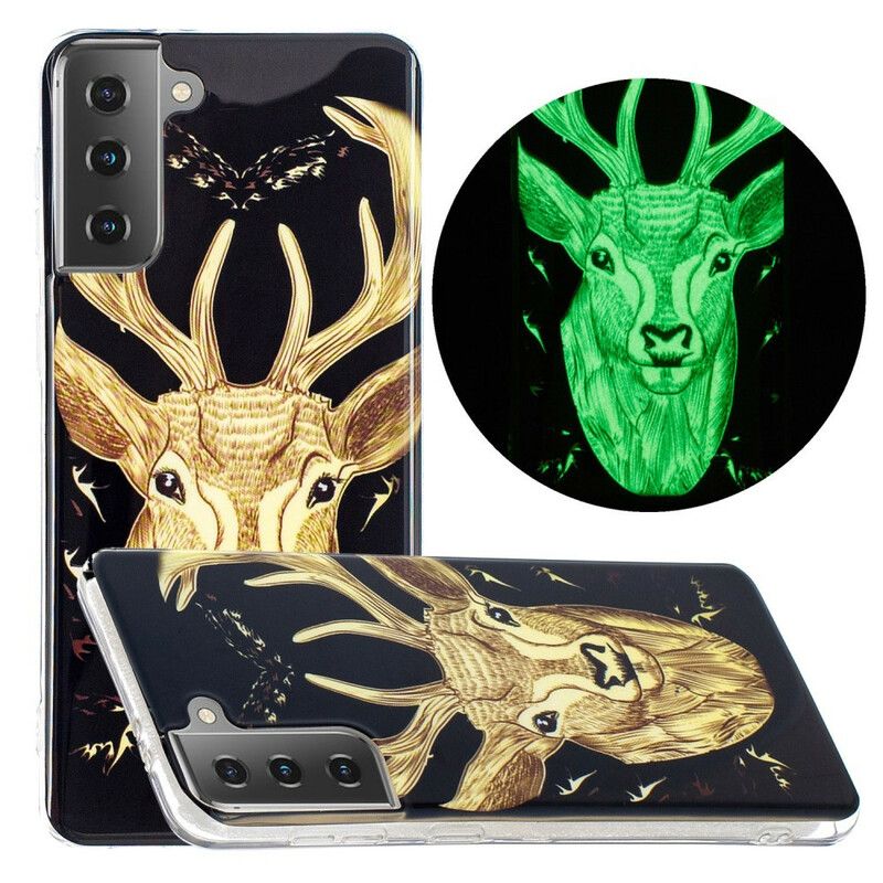 Deksel Til Samsung Galaxy S21 5G Fluorescerende Majestic Stag