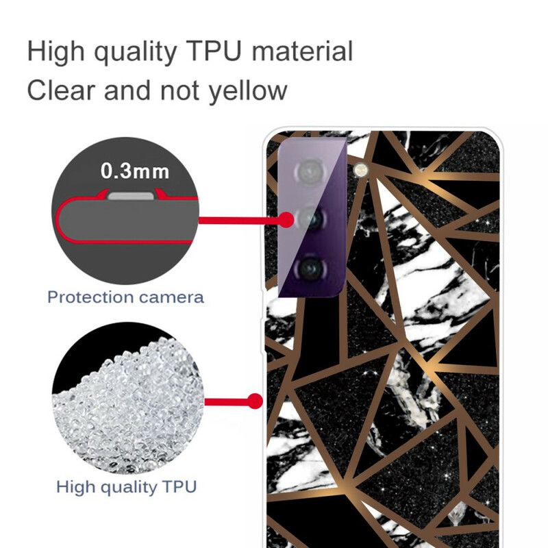 Deksel Til Samsung Galaxy S21 5G Geometrisk Marmor
