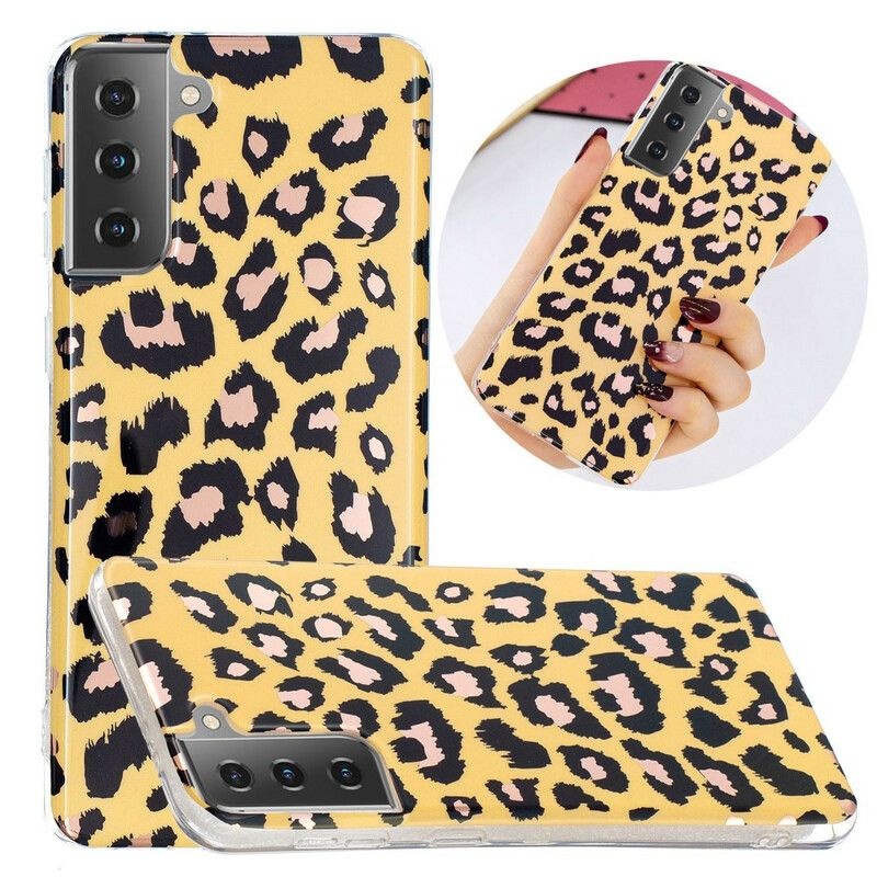 Deksel Til Samsung Galaxy S21 5G Marmor I Leopardstil