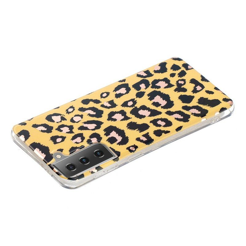 Deksel Til Samsung Galaxy S21 5G Marmor I Leopardstil