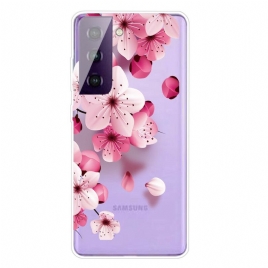Deksel Til Samsung Galaxy S21 5G Små Rosa Blomster